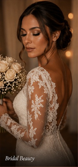Bridal beauty makeup and hair