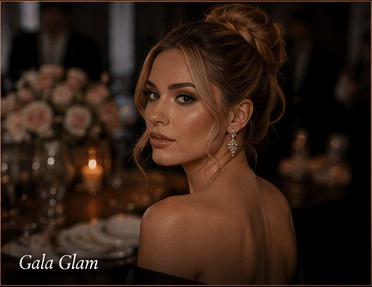 Gala glam makeup look